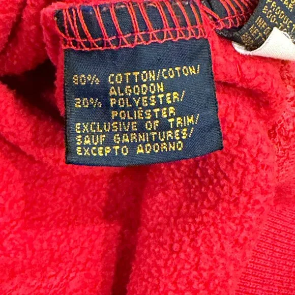 Tommy Hilfiger Vintage Y2K Red Crewneck Sweatshirt - Women's Large - Picture 9 of 11